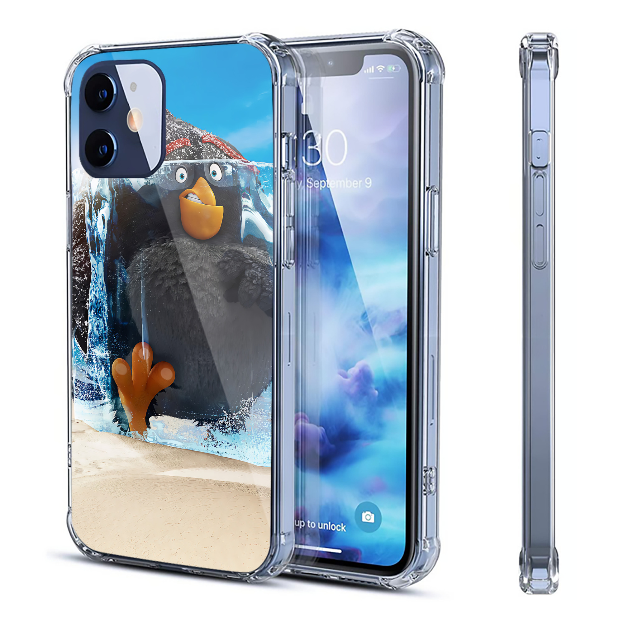 （画像用） Angry Birds アングリーバード 【iPhone 12シリーズ対応】透明スマホケース（クリアソフトケース）